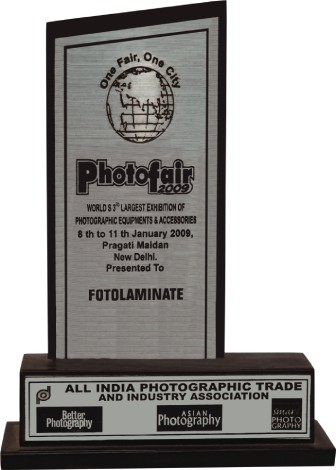 ALL INDIA PHOTOGRAPHIC TRADE & INDUSTRY ASSOCIATION IN PHOTOFAIR AWARD IN 2009