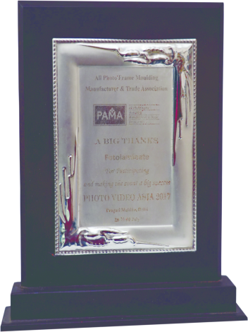 PAMA ALL PHOTO FRAME MOULDING MANUFACTURE & TRADE ASSOCIATION PHOTO VIDEO ASIA AWARD IN 2017