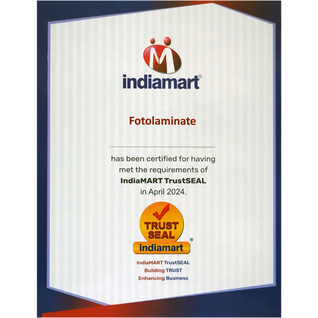 Indiamart Trust Seal Certificate